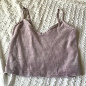 Fuzzy purple crop top